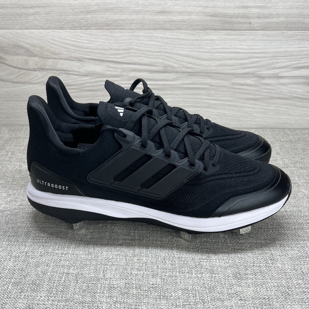 Adidas UltraBoost Light Cleat 'Black White' Baseball nby ID8610 Mens Size 13 - Picture 3 of 8